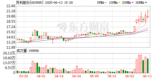 金猪配资 苏利股份授予限制性股票31万股 价格5.12元/股
