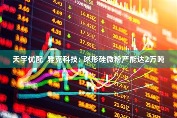 天宇优配  雅克科技: 球形硅微粉产能达2万吨